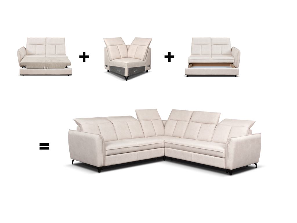 Konfigurator narożników modułowych na wymiar | Meble-Szyk Konfigurator narożników modułowych – zaprojektuj narożnik na wymiar z funkcją spania i pojemnikiem