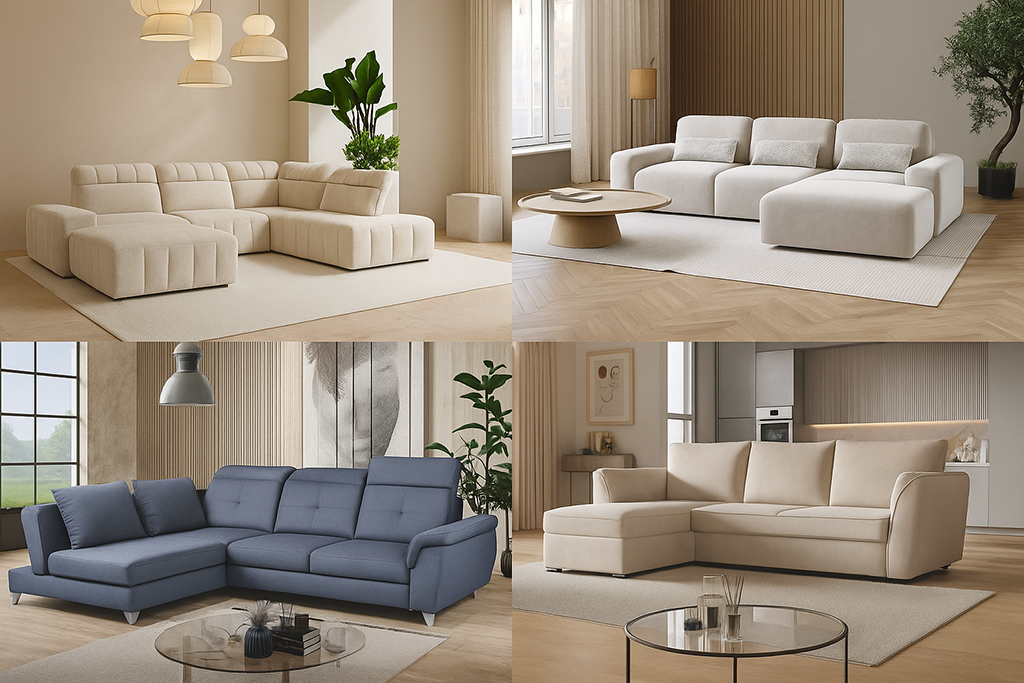 Nowoczesne narożniki tapicerowane do salonu Narożnik do salonu z funkcją spania – nowoczesny model