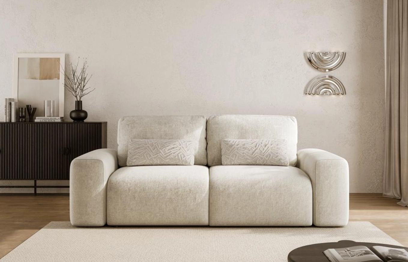 Sofa tapicerowana boucle beżowa