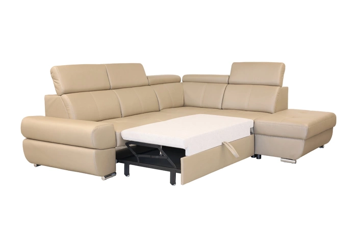 Narożnik Malta rozkładany z funkcją spania i pojemnikiem na pościel