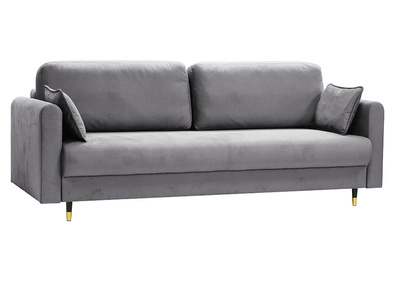Sofa Ontario | Sofa rozkładana | Kanapa | Jasny szary | Welur