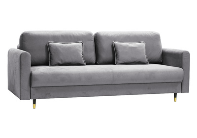 Sofa Ontario | Sofa rozkładana | Kanapa | Jasny szary | Welur