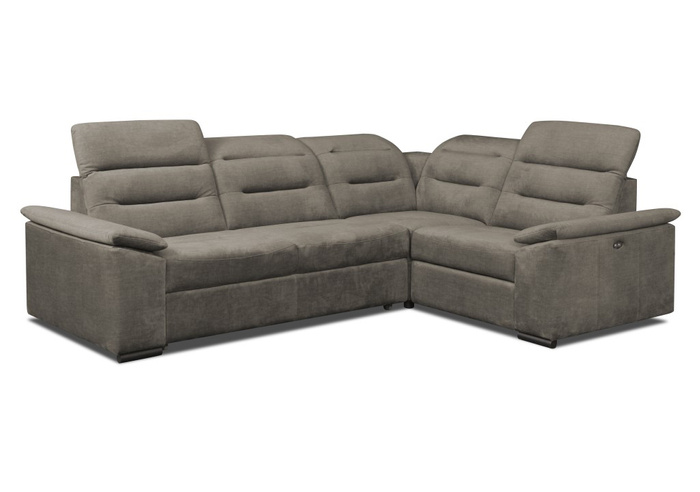 Narożnik EXCELLENT | Pod wymiar | Szary | Welur