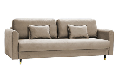 Sofa Ontario | Sofa rozkładana | Kanapa | Beż | Welur
