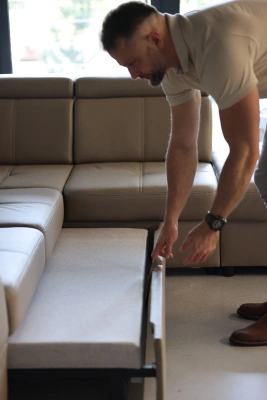 Narożnik Malta rozkładany z funkcją spania i pojemnikiem na pościel