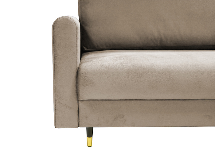 Sofa Ontario | Sofa rozkładana | Kanapa | Beż | Welur