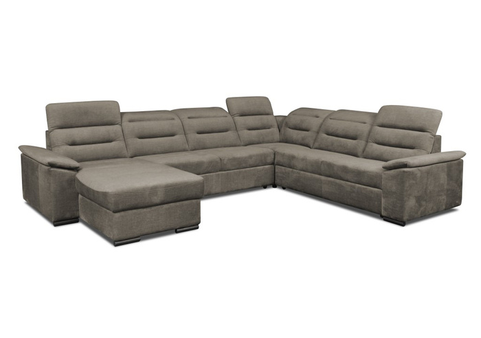 Narożnik EXCELLENT | Pod wymiar | Szary | Welur