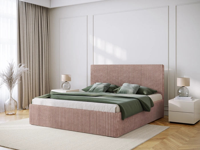 Łóżko tapicerowane z pojemnikiem LUNA SOFT – różne rozmiary