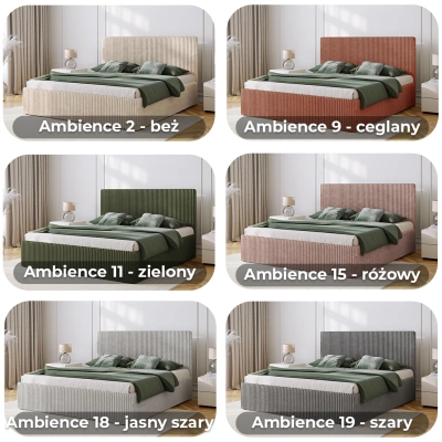 Łóżko tapicerowane z pojemnikiem LUNA SOFT – różne rozmiary