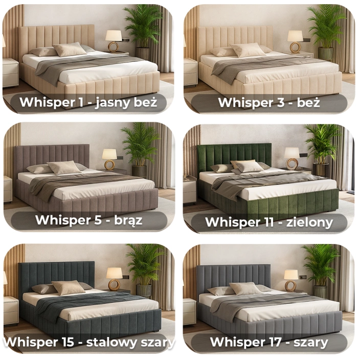 Łóżko tapicerowane z pojemnikiem KRIS ALTO - różne rozmiary