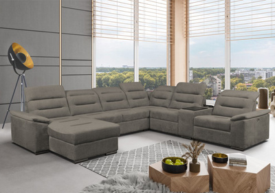 Narożnik EXCELLENT | Pod wymiar | Szary | Welur