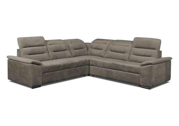 Narożnik EXCELLENT | Pod wymiar | Szary | Welur