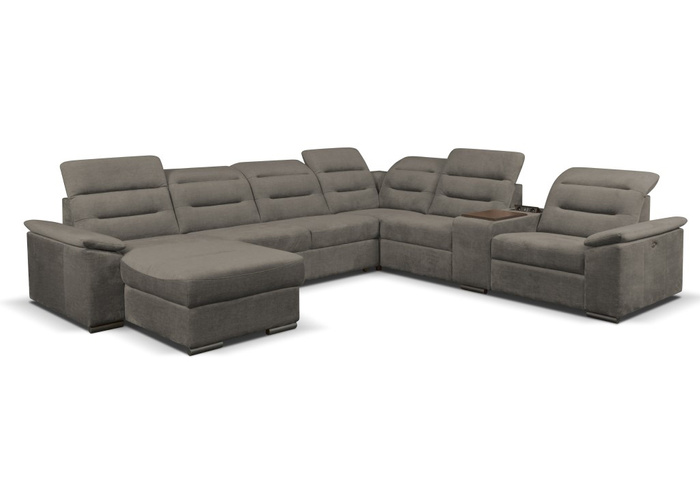 Narożnik EXCELLENT | Pod wymiar | Szary | Welur