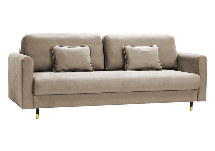 Sofa Ontario | Sofa rozkładana | Kanapa | Beż | Welur