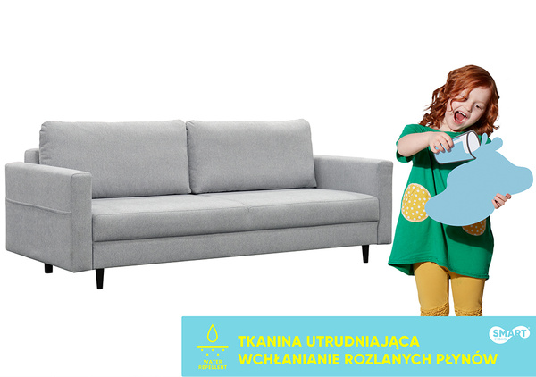 Sofa Activ | Kanapa rozkładana | Szary | Water blocked